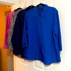 Foxcroft Woman Button-Up Blouse Bundle (4)
